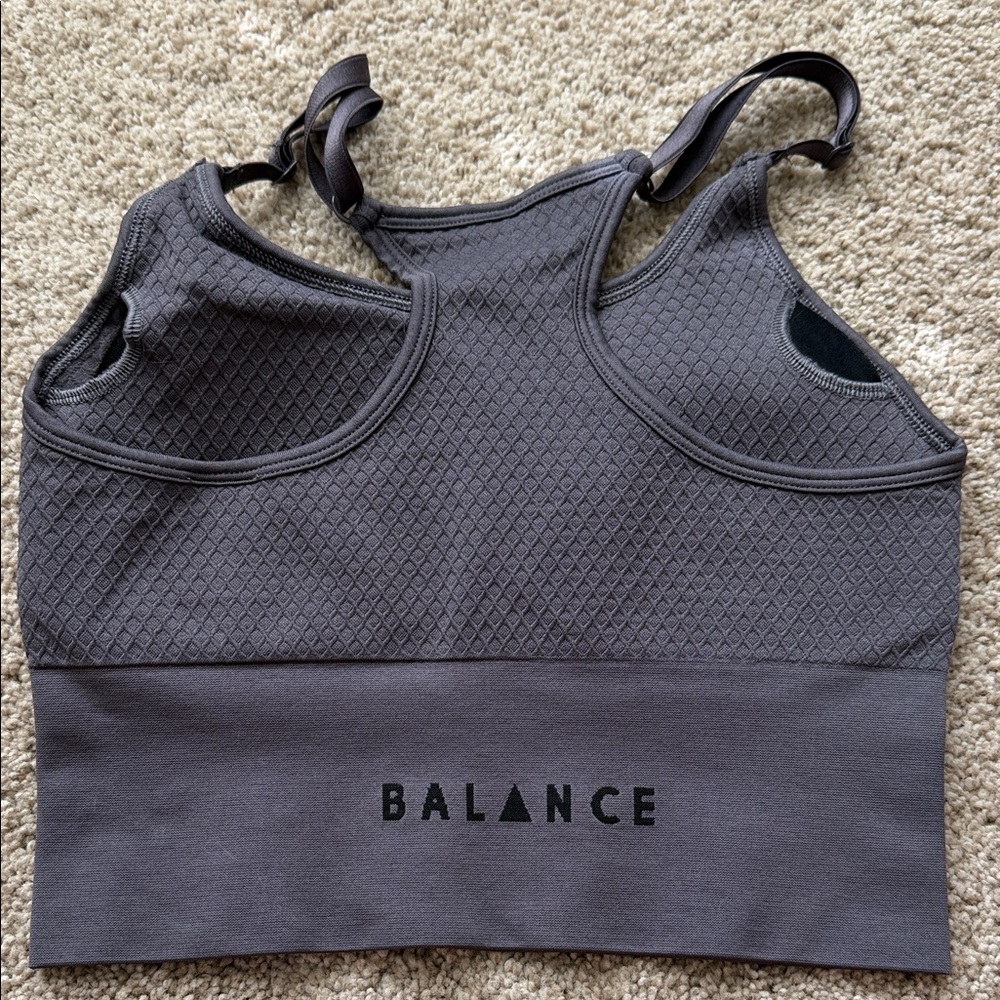 Balance Athletica Grey sports crop tank - Picture 2 of 2
